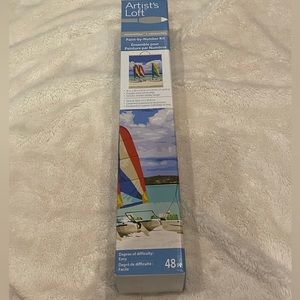 Artist's Loft Paint-by-Number Kit Easy Level 48 pcs Colorful Sailboats 16x20 NWT